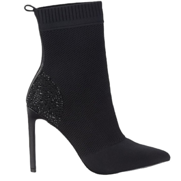 STEVE MADDEN New With Tags  Janit Embellished Beaded Mesh Booties - Picture 1 of 15